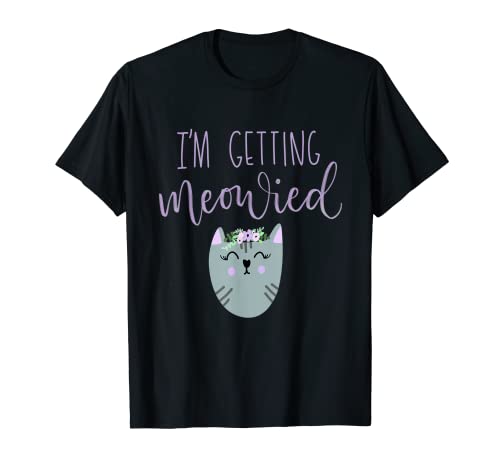 I'm getting meowied Verlobungsshirt Damen weiß T-Shirt I'm getting meowied Verlobungsshirt Damen weiß T-Shirt von Holls design studio
