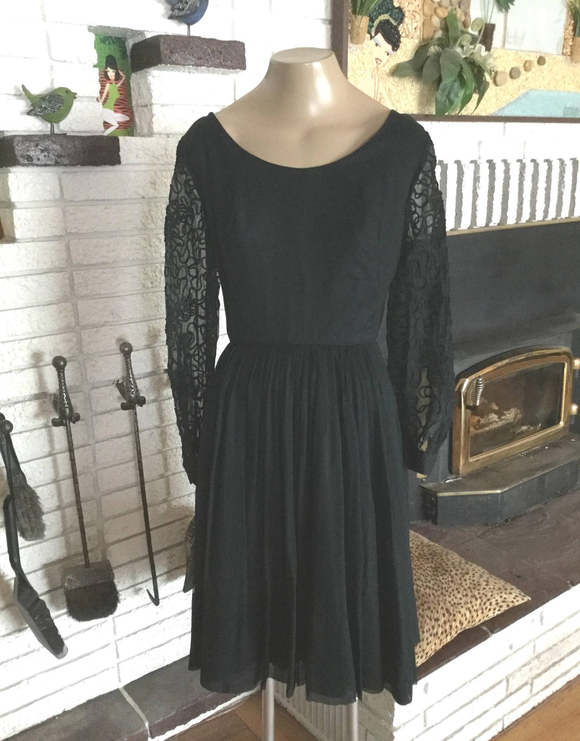 50Er Jahre Cocktailkleid Größe 12 von HollyVogueVintage