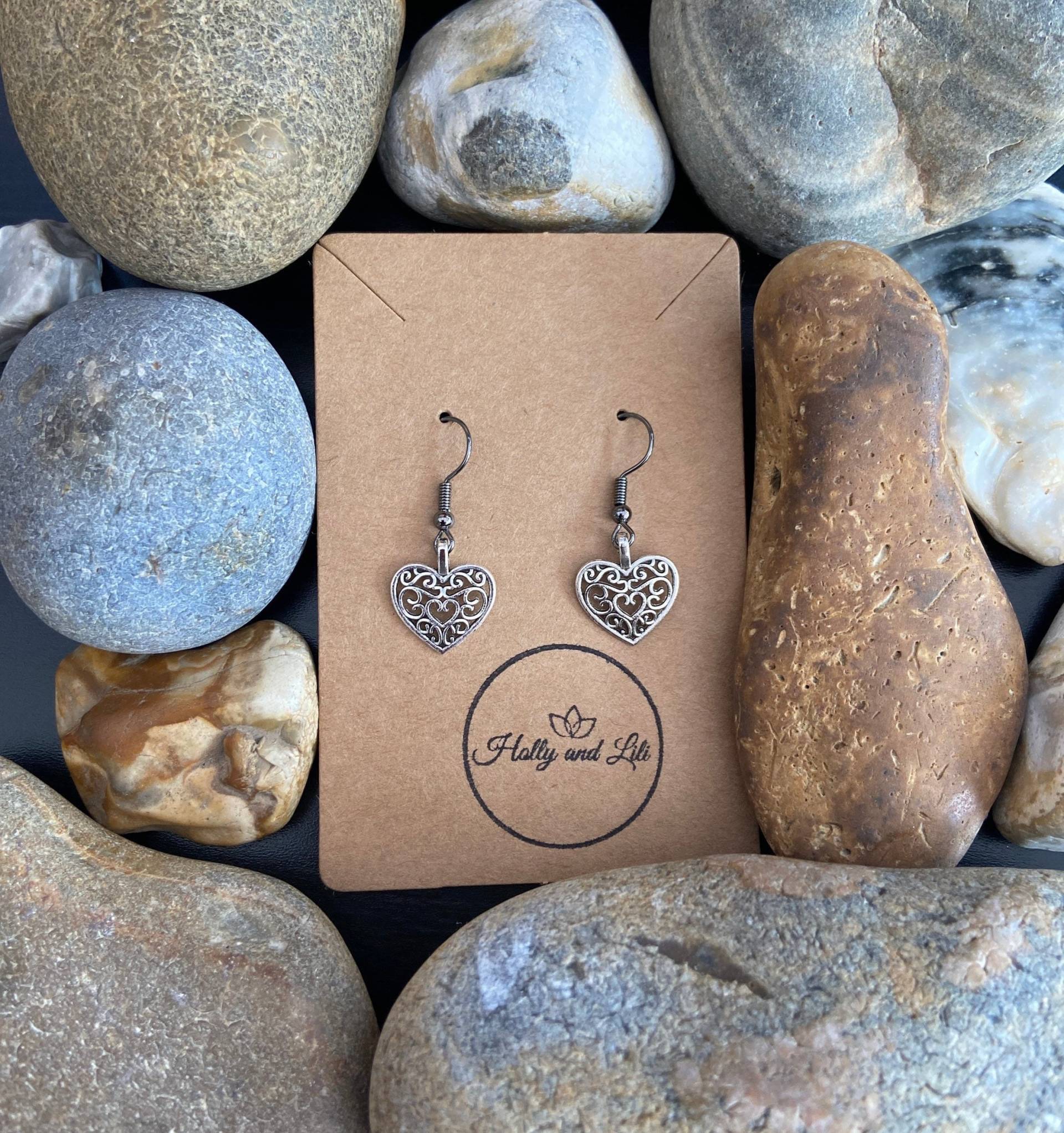 Herz Der Liebe Stil Neuheit Personalisierte Ohrringe, Silber Personalisierte Liebes-Ohrringe, Ohrringe Geschenk von HollyandLili
