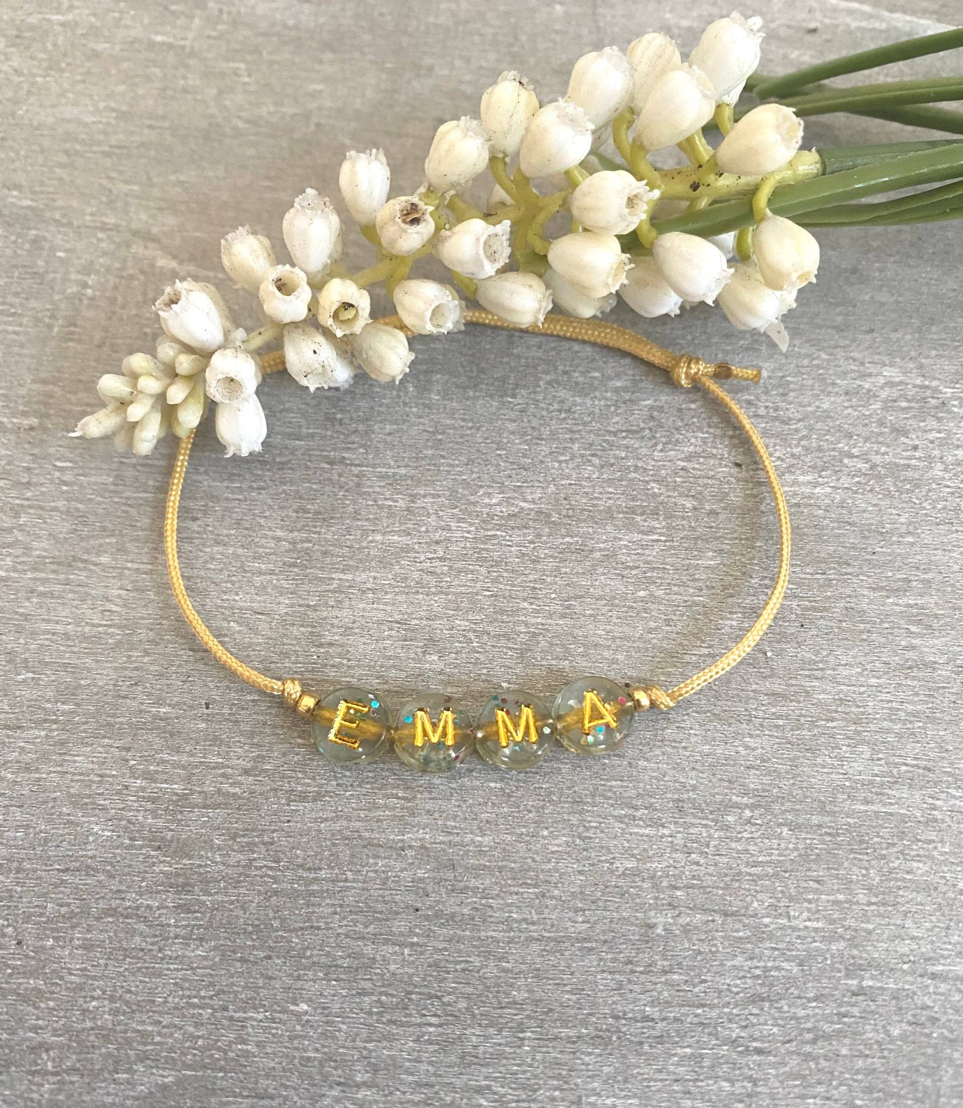 Armband Personalisiert Name Gold Transparent Armband Personalisiert Name Gold Transparent von HollyandPaul