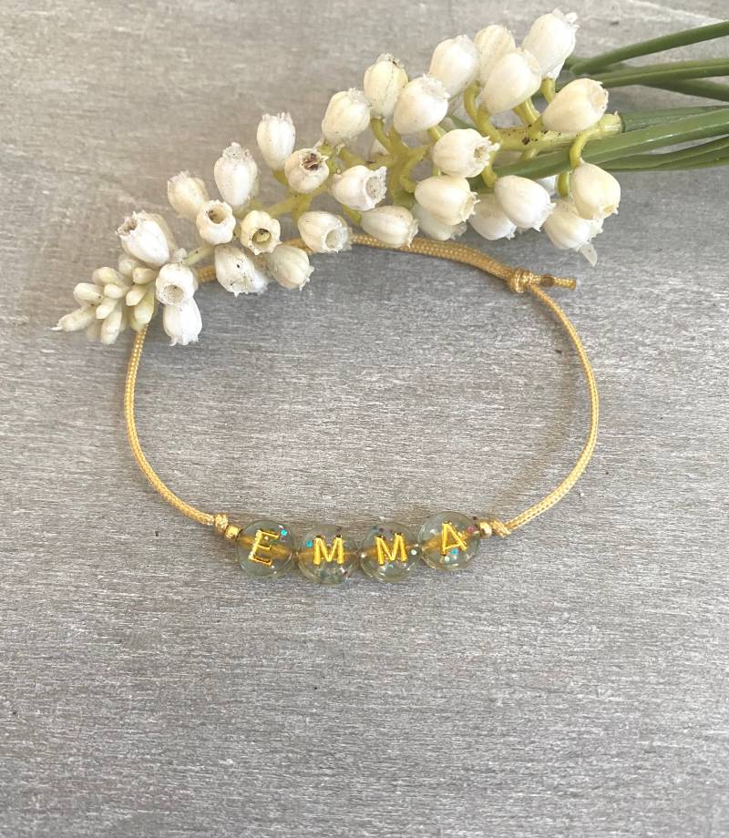 Armband Personalisiert Name Gold Transparent Armband Personalisiert Name Gold Transparent von HollyandPaul