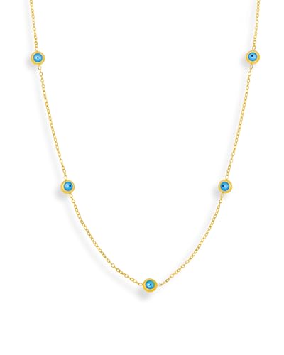 Nazar Halskette mit Heilsteinen Echte Türkis Edelsteine Böser Blick Kette 14 Karat Vergoldung Böser Blick Kette Nazar Amulett Nazar Halskette mit Heilsteinen Echte Türkis Edelsteine Böser Blick Kette 14 Karat Vergoldung Böser Blick Kette Nazar Amulett von Hollymoon
