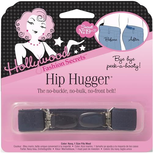 Hollywood Fashion Secrets Hip Hugger, Marineblau, elastische Gürtelalternative, Einheitsgröße von Hollywood Fashion Secrets