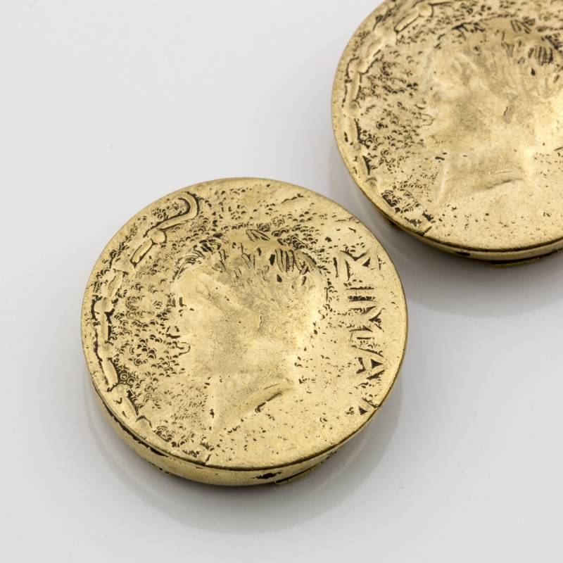 Jahrgang Messing Manschette Tasten Antiken Philosophen Motiv/Taste Cover 22mm 13001002 von HollywoodGuy