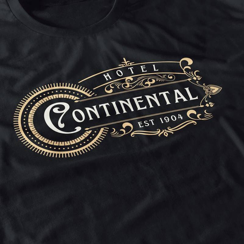 Hotel Continental T-Shirt Docht Film Inspiriertes T-Shirt, Actionfilm Geschenk Für Fans von Blockbustees