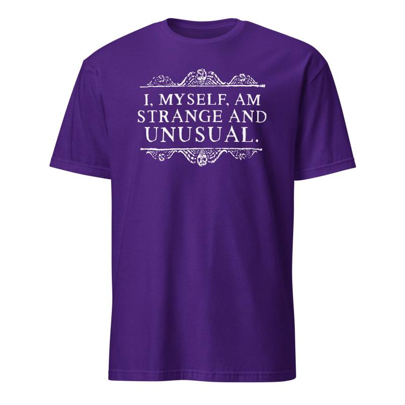 Ich Selbst Bin Seltsam Und Ungewöhnlich Halloween Shirt - Lydia Deetz 80Er Jahre Film T Shirts Gothic Grunge Indie Dunkles Kult von HollywoodTShirts