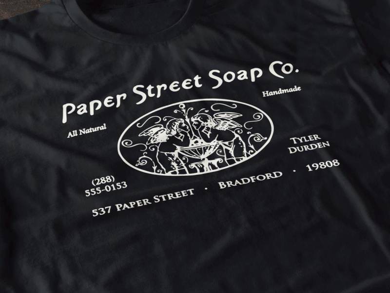 Paper Street Soap Company Shirt - Fighting Club Film Inspiriertes T-Shirt Ganz Natürliche Und Handgemachte Seife Von Tyler Durden 90Er Jahre von HollywoodTShirts