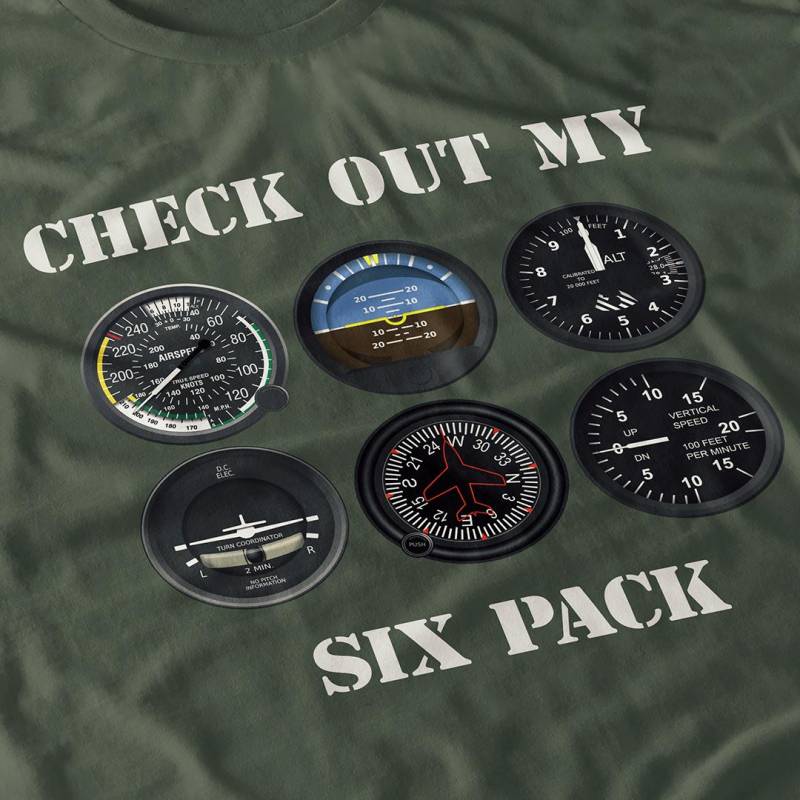 Six Pack Pilot T-Shirt Lustiges Piloten T-Shirt Six Pack Pilot T-Shirt Lustiges Piloten T-Shirt von Blockbustees