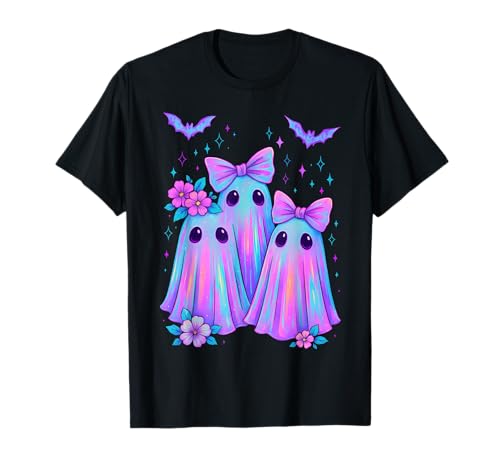 Holo Cute Ghost Kokette Bow Halloween Gruseliges Mädchen T-Shirt Holo Cute Ghost Kokette Bow Halloween Gruseliges Mädchen T-Shirt von Holo Cute Ghost Coquette Bow Halloween Ades.shirt
