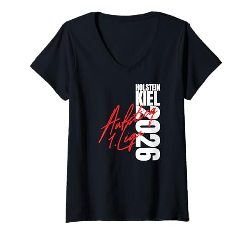 Damen Holstein Stolle Fußball Kicken Fan Kiel Stadion T-Shirt mit V-Ausschnitt von Holstein Fussball Kicken Störche Fan Outfit Kiel