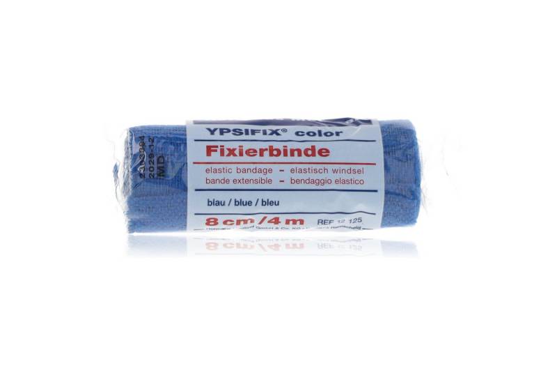 Holthaus Medical Bandage Ypsifix color Fixierbinde 8cm x 4m blau (1-tlg., flexibel & hautverträglich), Weiche, anschmiegsame Mullbinde zur Fixierung von Holthaus Medical