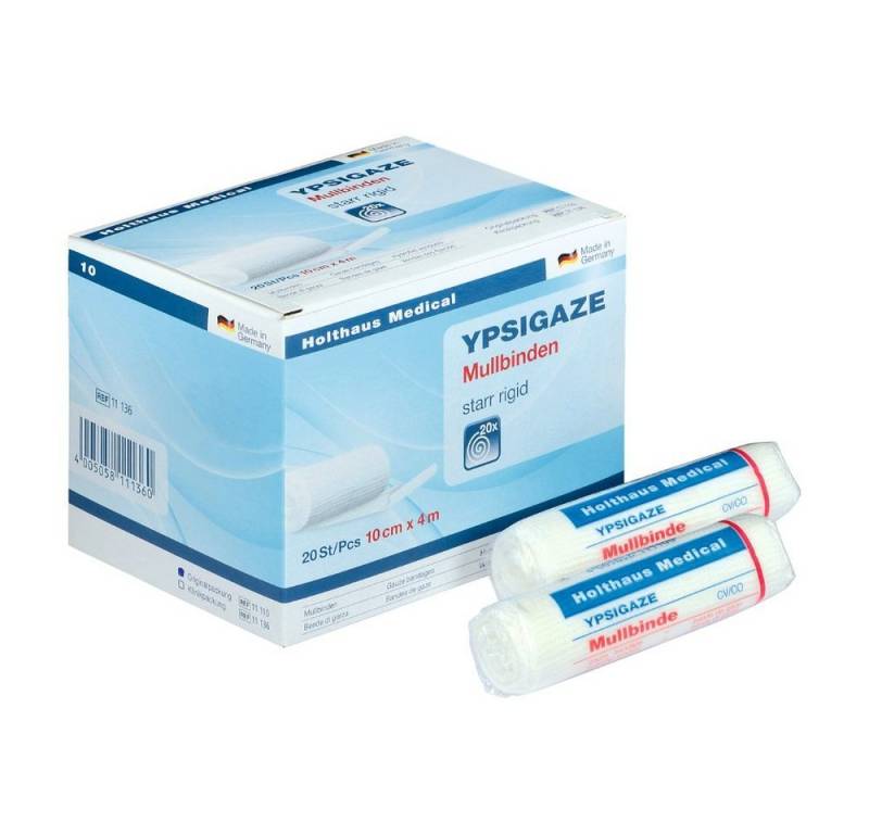 Holthaus Medical Haarband YPSIGAZE Mullbinde CV/CO, 6 cm x 4 m, Klinikpackung à 20 - von Holthaus Medical