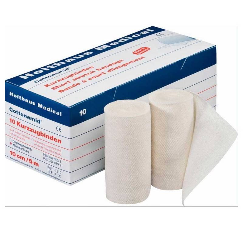 Holthaus Medical Wundpflaster Cottonamid® Kurzzug-Binde, 10 cm x 5 m, Zellglas + Schachtel - von Holthaus Medical