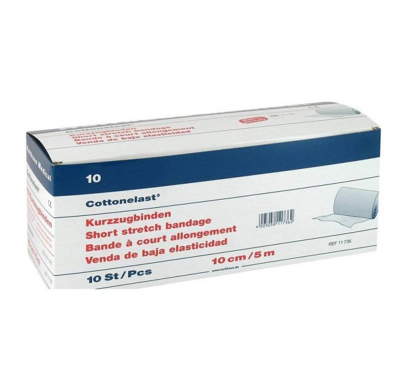 Holthaus Medical Wundpflaster Cottonelast® Kurzzug-Binde, 10 cm x 5 m, Klinikpackung à 10 von Holthaus Medical