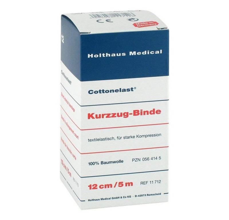 Holthaus Medical Wundpflaster Cottonelast® Kurzzug-Binde, 12 cm x 5 m, einzeln in Faltschachtel von Holthaus Medical