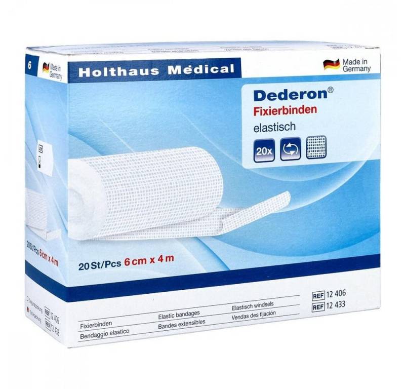 Holthaus Medical Wundpflaster Dederon® Fixierbinde PA/CV, 6 cm x 4 m, Klinikpackung à 20 von Holthaus Medical