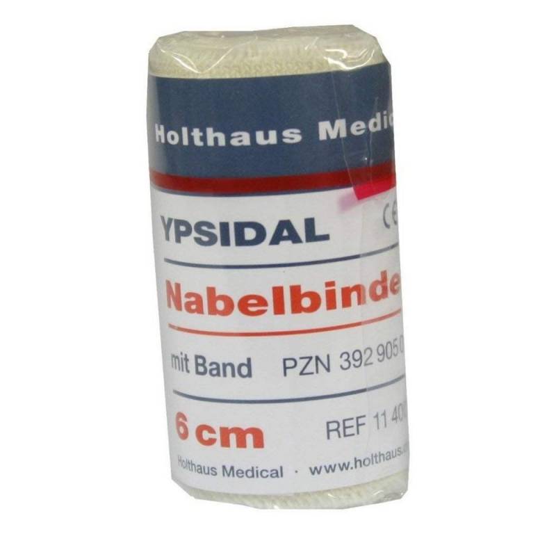 Holthaus Medical Wundpflaster YPSIDAL Nabelbinde, 6 cm x 2 m, Zellglas + Schachtel von Holthaus Medical