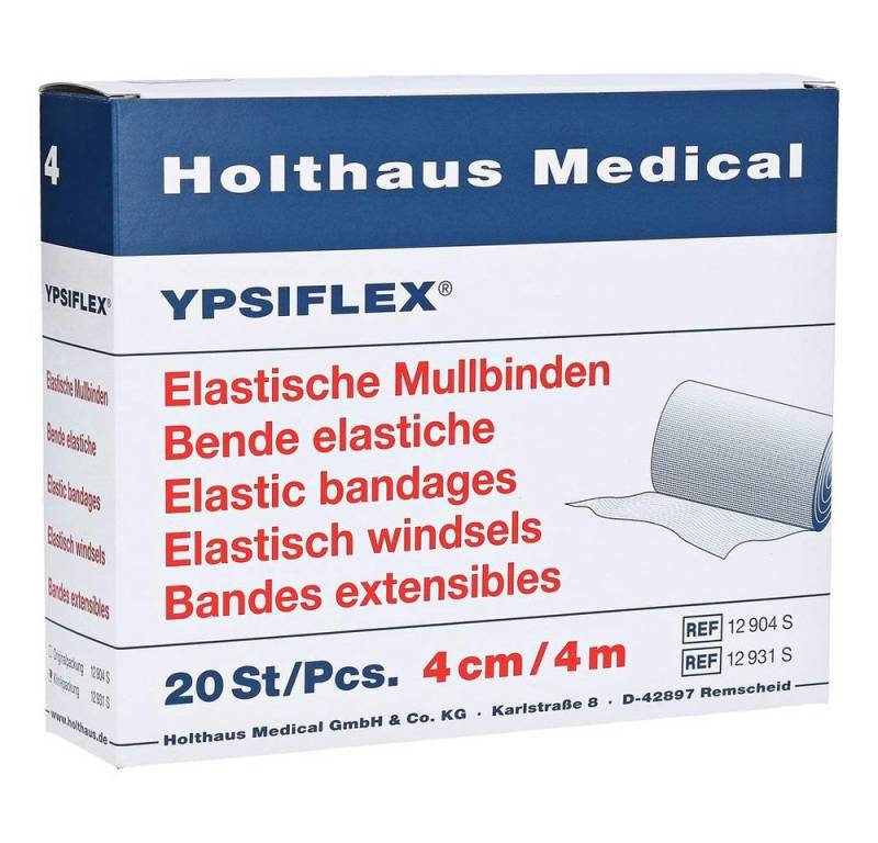 Holthaus Medical Wundpflaster YPSIFLEX Elast. Mullbinde PA:CV/CO, 4 cm x 4 m, Klinikpackung à von Holthaus Medical