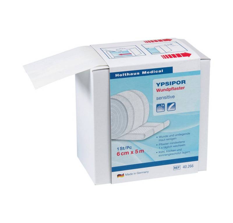 Holthaus Medical Wundpflaster YPSIPOR Wundpflaster, 6 cm x 5 m, Spenderbox Vlies - B07GPR78YP von Holthaus Medical