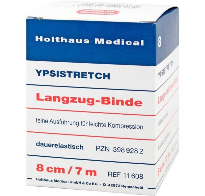 Holthaus Medical Wundpflaster YPSISTRETCH Langzug-Binde, 8 cm x 7 m, fein in Faltschachtel von Holthaus Medical