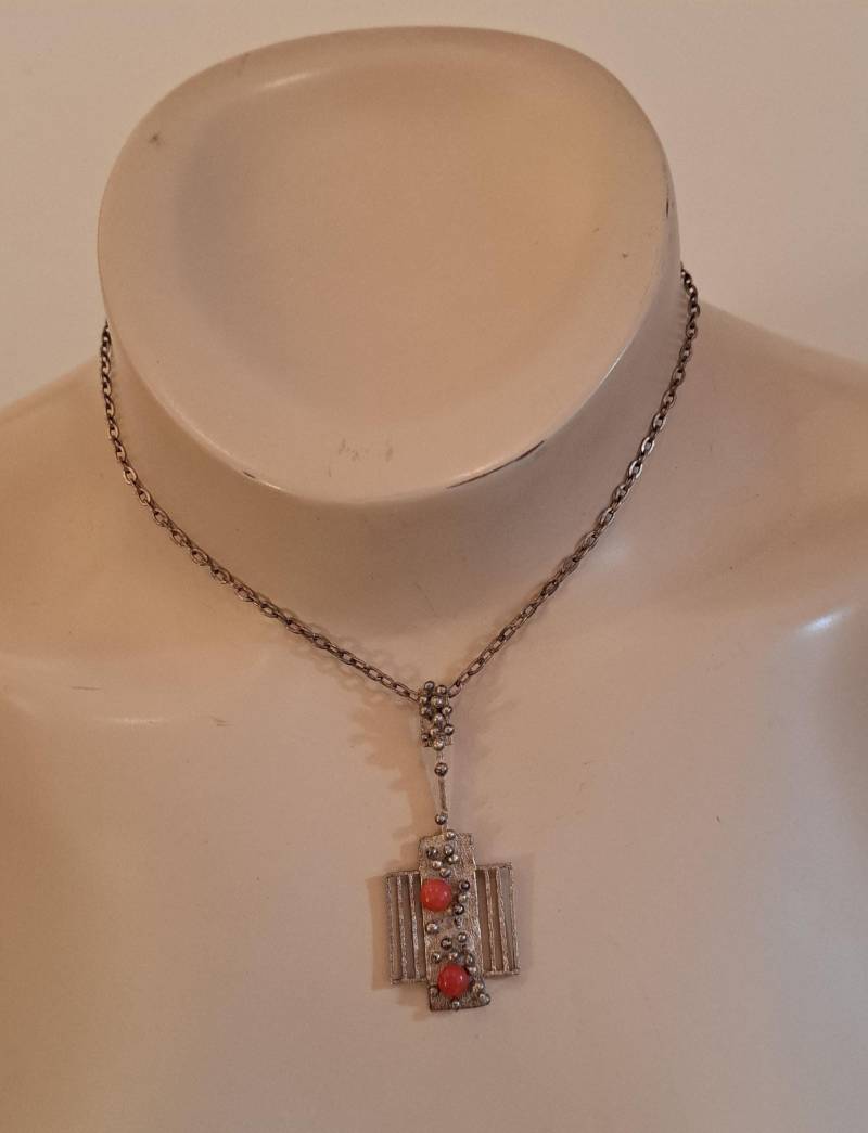 Silber Kette Mit Koralle - Anhänger Silber Kette Mit Koralle - Anhänger von Holunderhof
