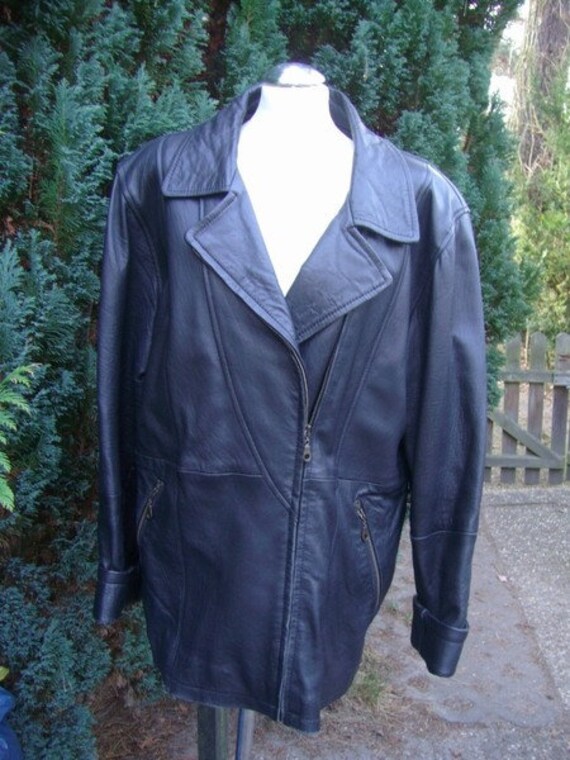 Vintage Sportliche Lederjacke Gr.44 Schwarz Vintage Sportliche Lederjacke Gr.44 Schwarz von Holunderhof
