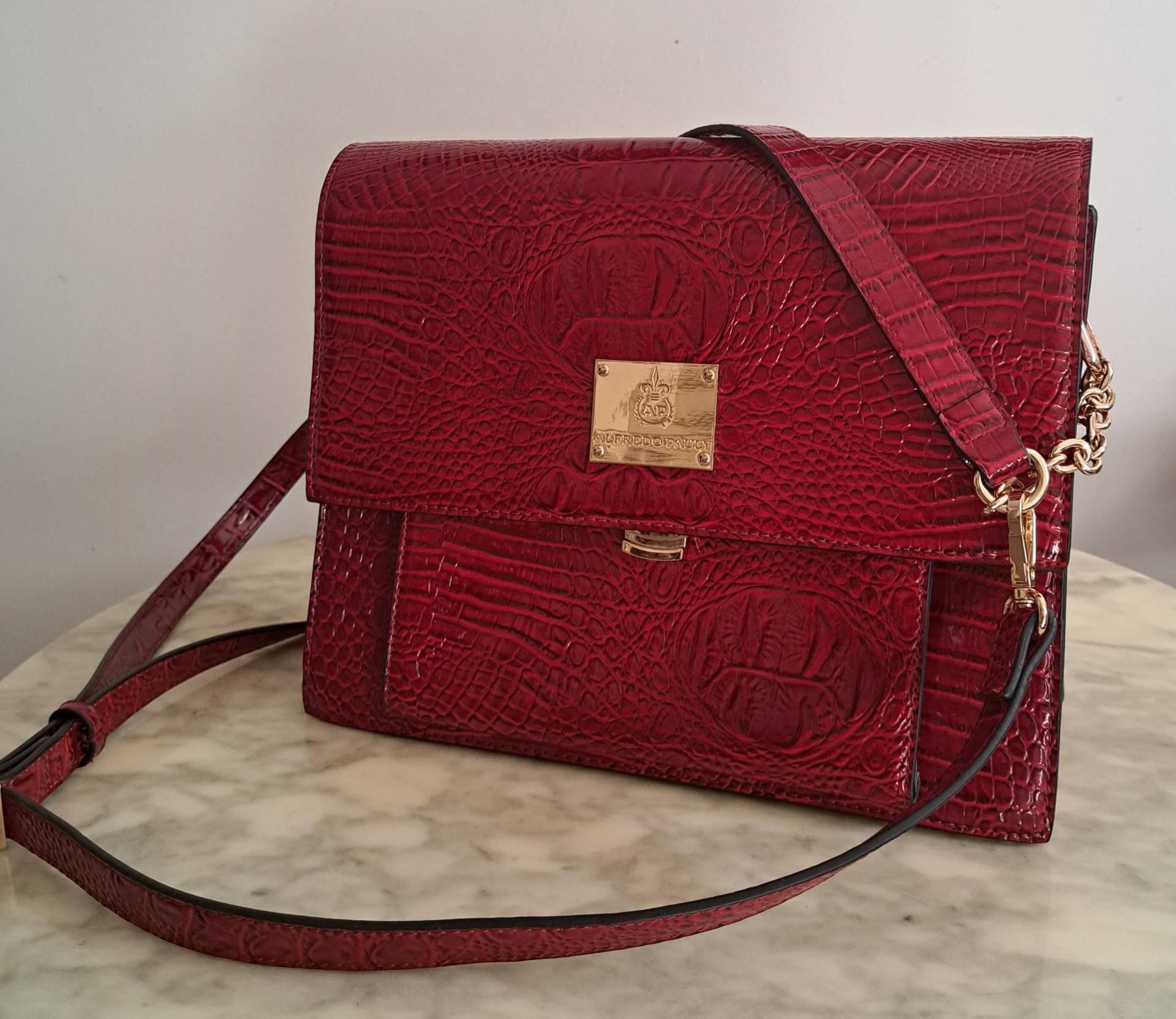 Vintage Tolle City - Bag Handtasche Rot von Holunderhof