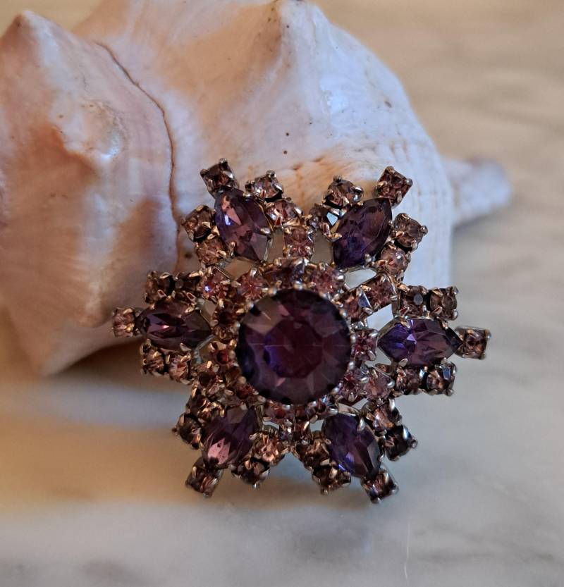Vintage Wunderschöne Strass - Brosche von Holunderhof