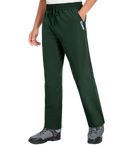 Herren Wanderhose Leichtgewichtige wasserabweisend Sweatpants Innennaht 30'' Outdoor Trekkinghose mit Reißverschlusstaschen Armee grün 11-S von Holure