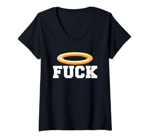 Damen Heiliger Fick T-Shirt mit V-Ausschnitt Damen Heiliger Fick T-Shirt mit V-Ausschnitt von Holy Fuck