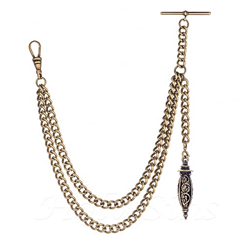 Handgefertigt in Großbritannien, bronzefarben, einzelne Albert-Taschenuhr-Kette mit hohlem Anhänger Handgefertigt in Großbritannien, bronzefarben, einzelne Albert-Taschenuhr-Kette mit hohlem Anhänger von Holy Sins Jewellery