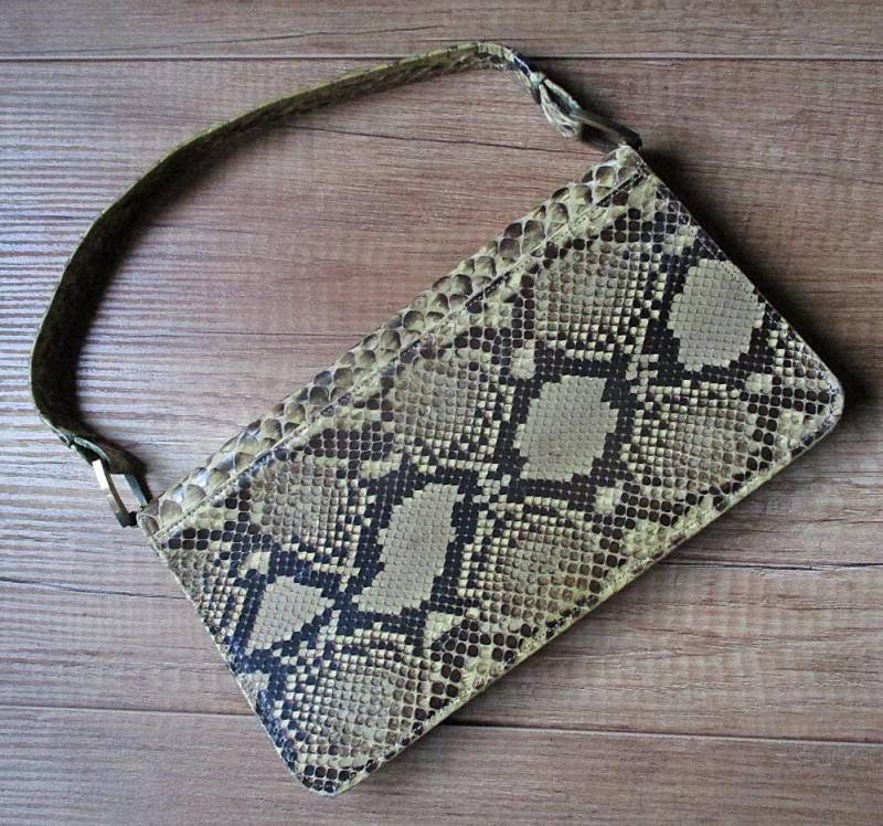 Schlangenhaut Echte Pythonleder Kupplung Geldbörse Handtasche Kostenloser Versand Schlangenhaut Echte Pythonleder Kupplung Geldbörse Handtasche Kostenloser Versand von HolyDogsShop
