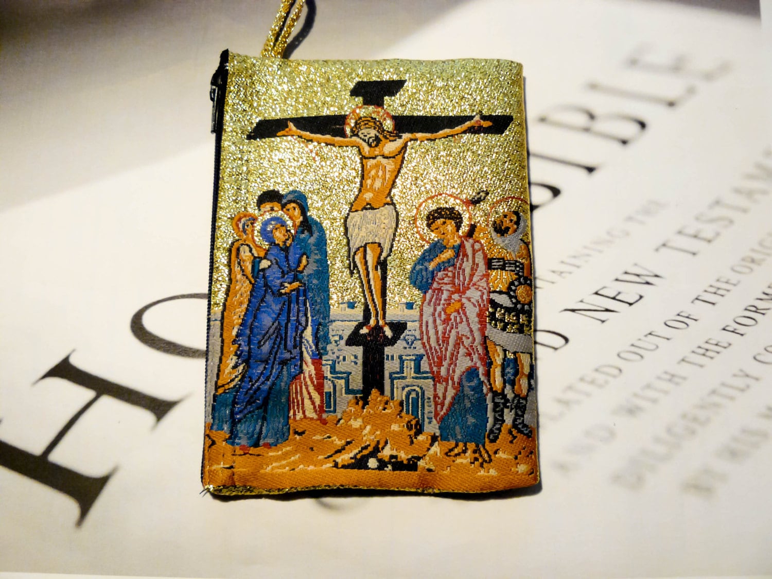 Gewebte Teppich Rosenkranz Beutel | Brieftasche , Fälle. | Jesus, Kreuzkreuz Gewebte Teppich Rosenkranz Beutel | Brieftasche , Fälle. | Jesus, Kreuzkreuz von HolyGifts