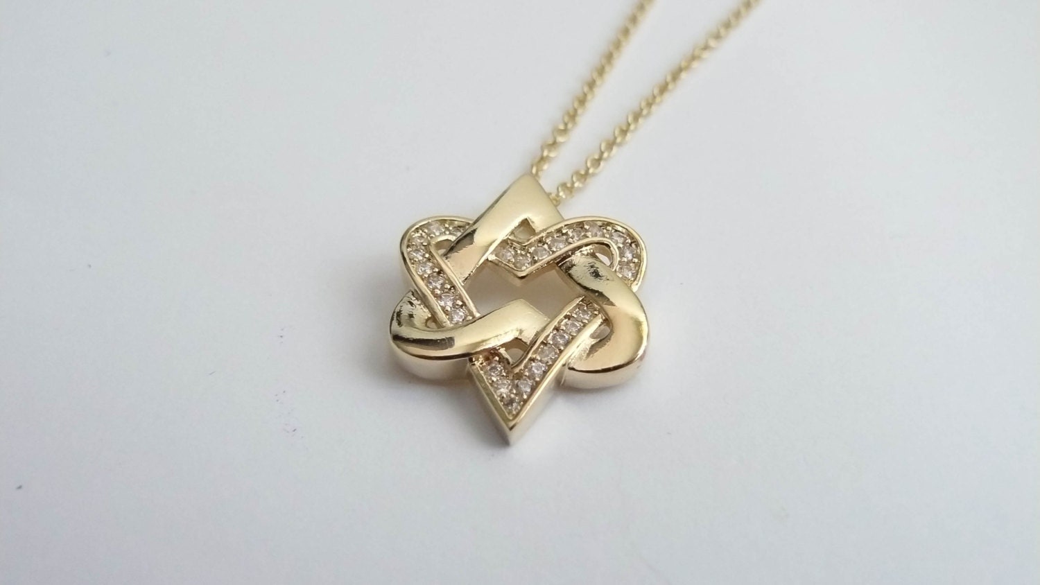 Hochwertige Halskette, Kabbalah Schmuck Für Liebe, Hoffnung Und Gebet - 14K Vergoldet | 3 Micron "Magen David" Mit Zirkonia | Aaa Hochwertige Halskette, Kabbalah Schmuck Für Liebe, Hoffnung Und Gebet - 14K Vergoldet | 3 Micron "Magen David" Mit Zirkonia | Aaa von HolyGifts