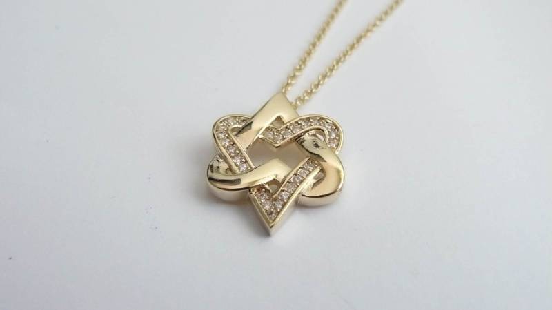 Hochwertige Halskette, Kabbalah Schmuck Für Liebe, Hoffnung Und Gebet - 14K Vergoldet | 3 Micron "Magen David" Mit Zirkonia | Aaa Hochwertige Halskette, Kabbalah Schmuck Für Liebe, Hoffnung Und Gebet - 14K Vergoldet | 3 Micron "Magen David" Mit Zirkonia | Aaa von HolyGifts
