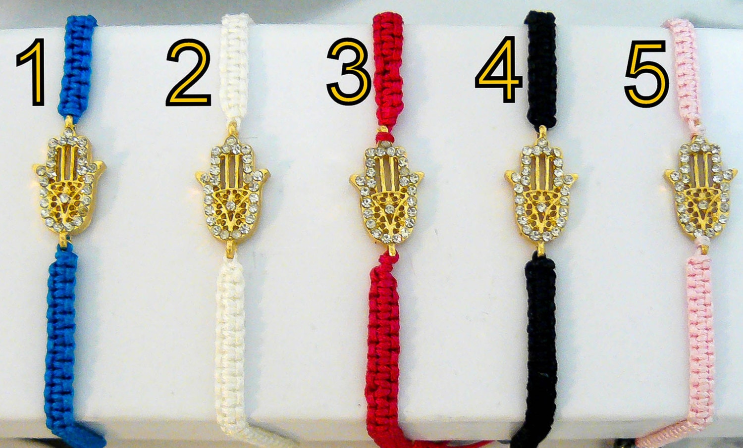 Kabbala Schmuck Für Liebe, Hoffnung Und Gebet - Evil Eye Hamsa Hand Gliederarmband Mit Kristallsteinen Kabbala Schmuck Für Liebe, Hoffnung Und Gebet - Evil Eye Hamsa Hand Gliederarmband Mit Kristallsteinen von HolyGifts