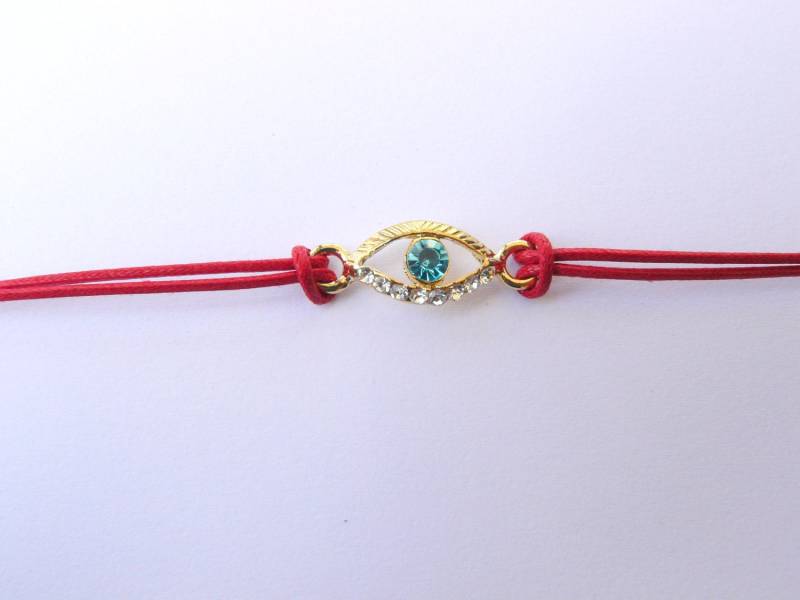 Kabbalah Schmuck Für Liebe, Hoffnung Und Gebet - Rot String Gold Ton Evil Eye Mit Türkis Steine Armband Kabbalah Schmuck Für Liebe, Hoffnung Und Gebet - Rot String Gold Ton Evil Eye Mit Türkis Steine Armband von HolyGifts