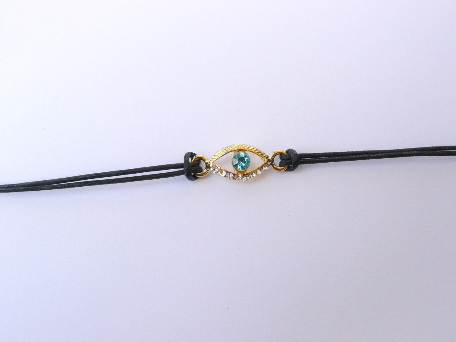 Kabbalah Schmuck Für Liebe, Hoffnung Und Gebet - Schwarze Kette Goldton Evil Eye Mit Türkis Steinen Armband Kabbalah Schmuck Für Liebe, Hoffnung Und Gebet - Schwarze Kette Goldton Evil Eye Mit Türkis Steinen Armband von HolyGifts