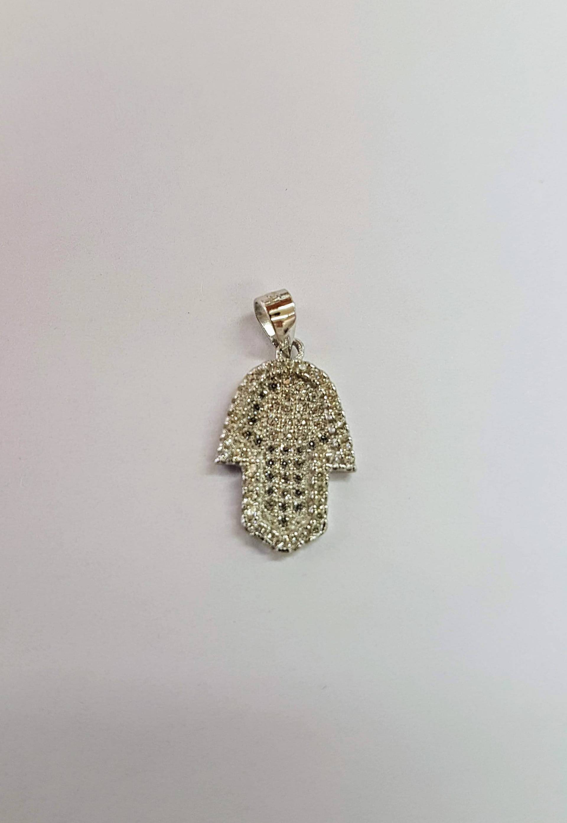 Silber 925 "Hamsa" Anhänger Mit Weißem Hochwertigen Kristall Zirkonia Glück Kabbalah Schmuck Silber 925 "Hamsa" Anhänger Mit Weißem Hochwertigen Kristall Zirkonia Glück Kabbalah Schmuck von HolyGifts
