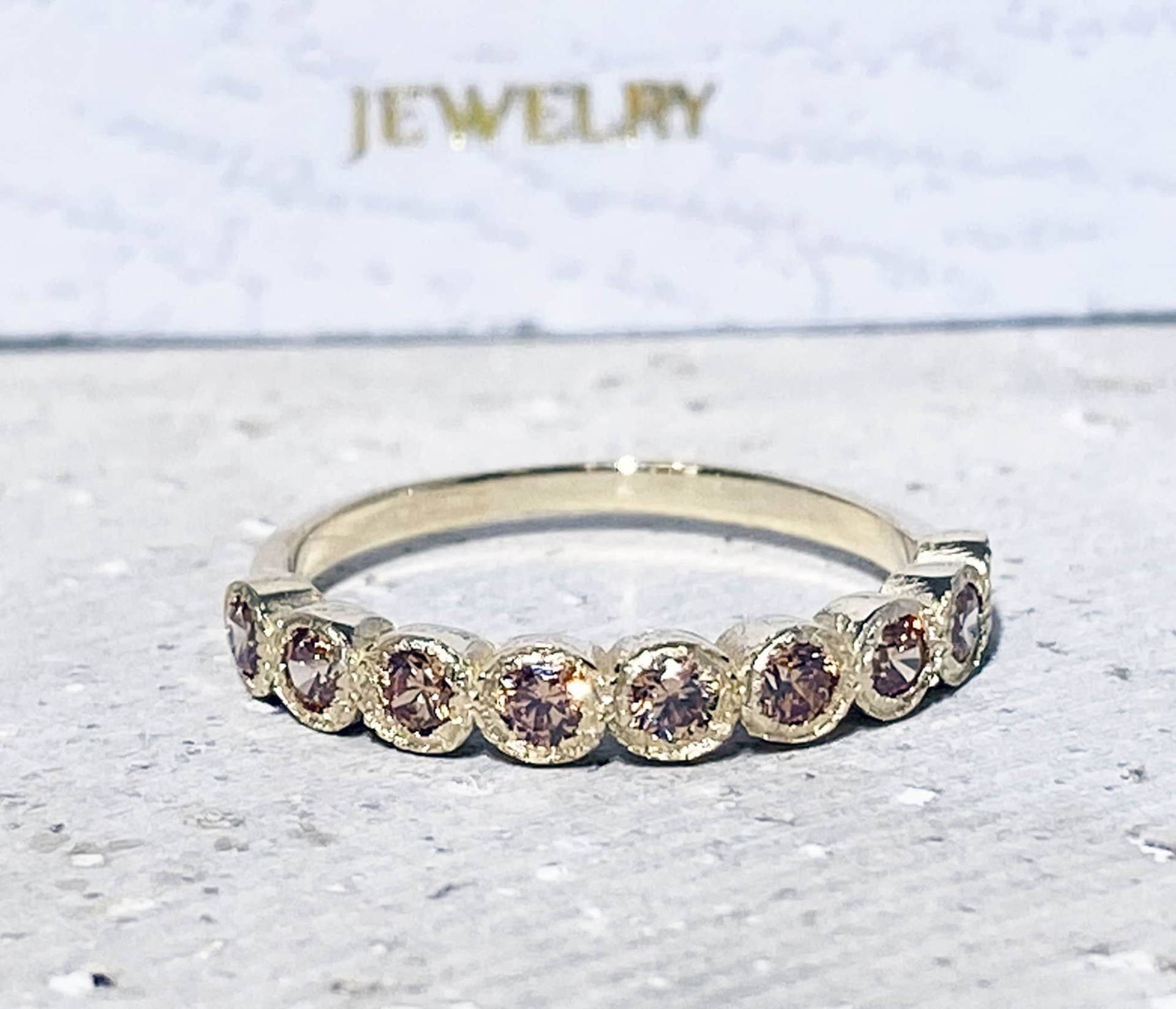 Citrin Ring - Zarter November Geburtsstein Stapel Gold Zierlicher Schmuck von HolyLandJewelry