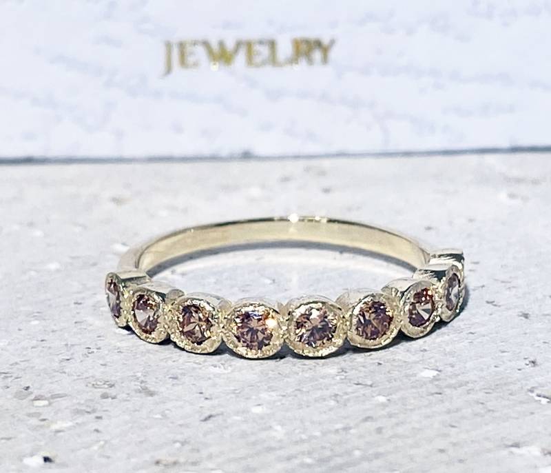 Citrin Ring - Zarter November Geburtsstein Stapel Gold Zierlicher Schmuck von HolyLandJewelry