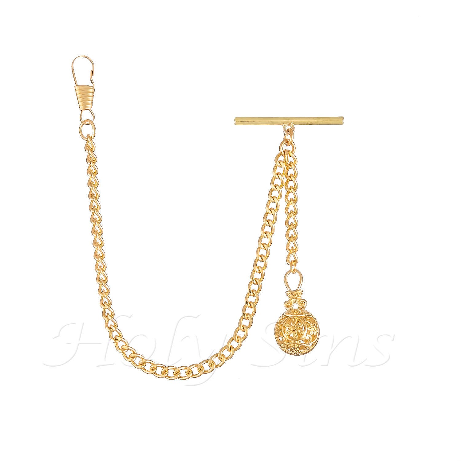 Goldfarbe Single Albert Taschenuhr Kette Mit Anhänger 048 Goldfarbe Single Albert Taschenuhr Kette Mit Anhänger 048 von HolySinsAntique