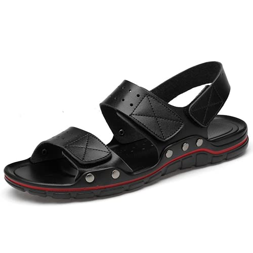 Holystep Herren Sandalen Echtes Leder Verstellbare Sport Outdoor Wanderschuhe Unisex Sandalen Knöchelriemen von Holystep