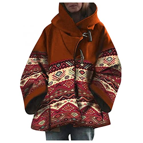 Damenmantel Winter Yellowstone Beth Dutton Kelly Reilly Fleecejacke mit Kapuze Hornschnalle, Farbe: 004, 38 von Holywim