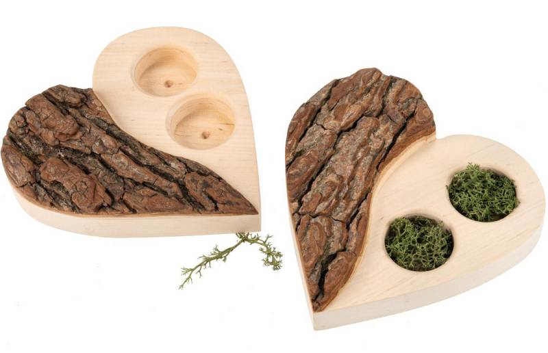 Holz Frank Ringkissen Rustikales Ringkissen Herz aus Erlenholz mit Rinde – Handarbeit Holz Frank Ringkissen Rustikales Ringkissen Herz aus Erlenholz mit Rinde – Handarbeit von Holz Frank