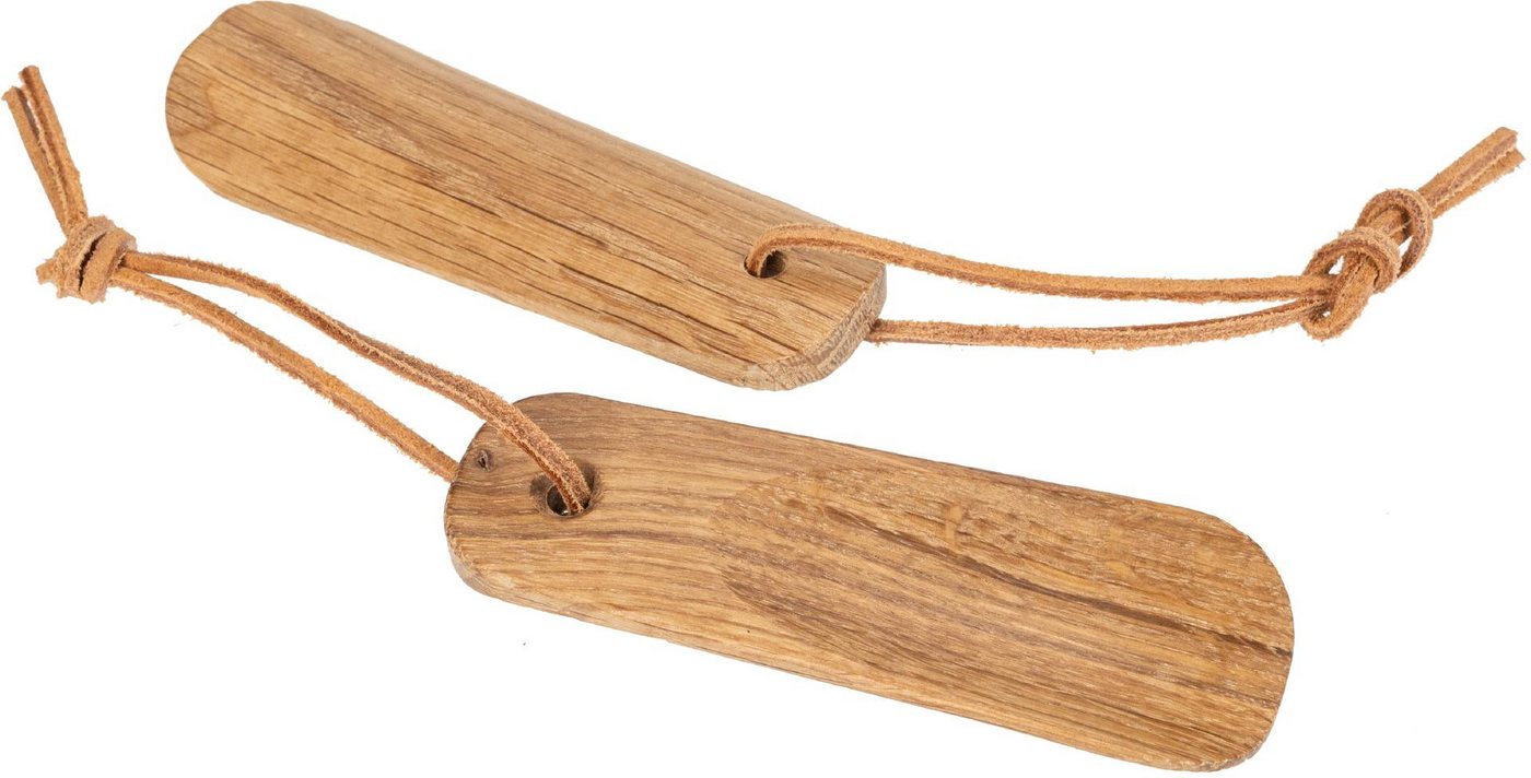 Holz Frank Schuhlöffel Kompakter Schuhlöffel 12 cm aus FSC® Eiche geölt - mit Lederband von Holz Frank