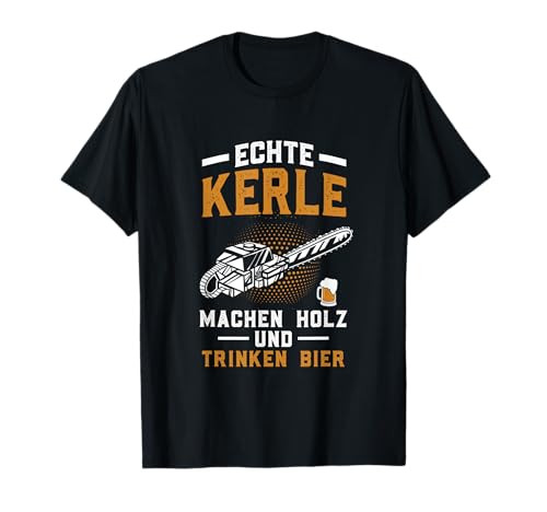 Holz Tshirt Herren Forstwirt Holzfller Frster Unisex-Erwachsene Schwarz Kurzarm T-Shirt S von Holz Tshirt Herren Forstwirt Holzfäller Förster