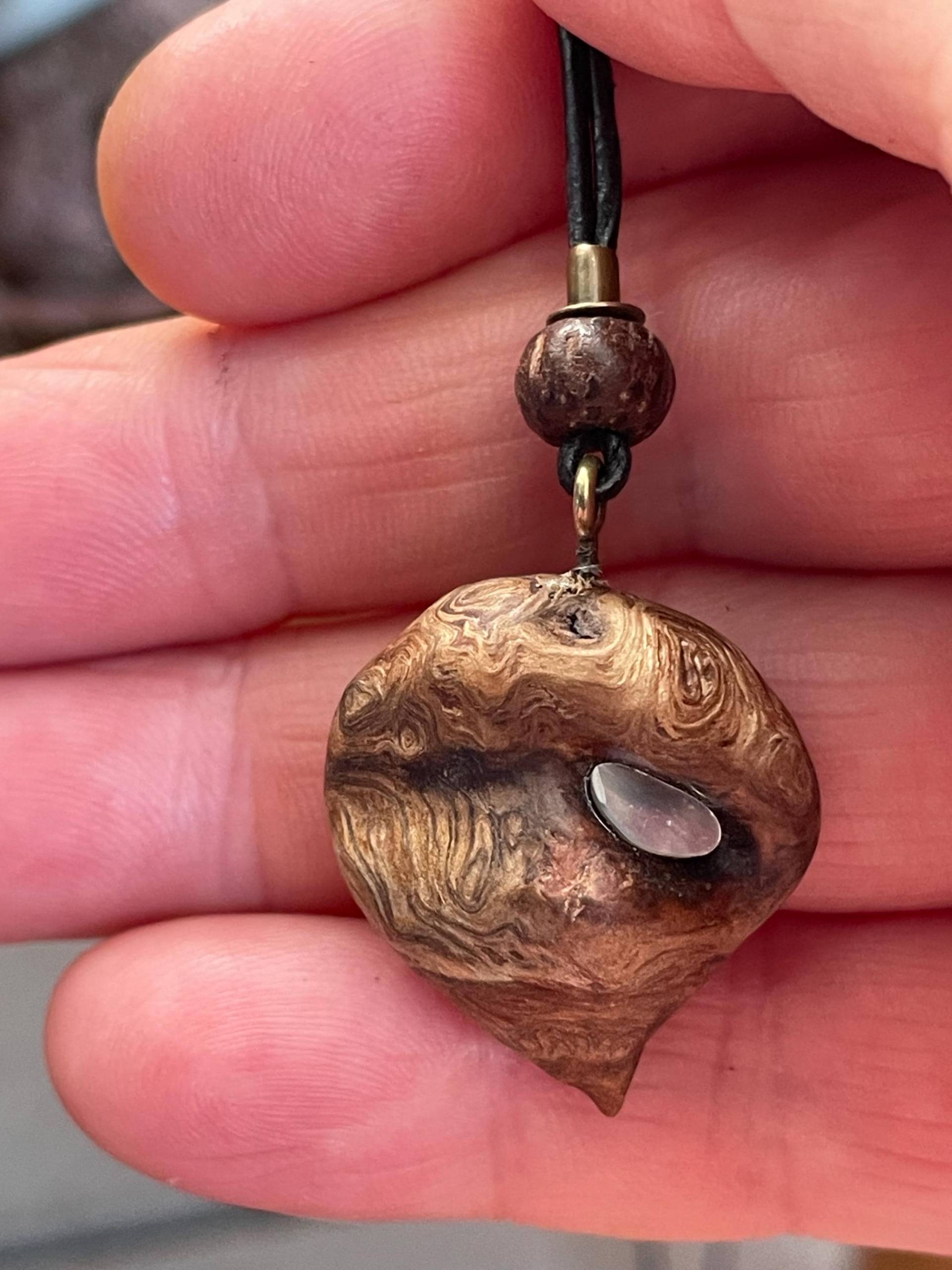 Baumperle Mit Perlmutt von HolzLederPerlenBaum