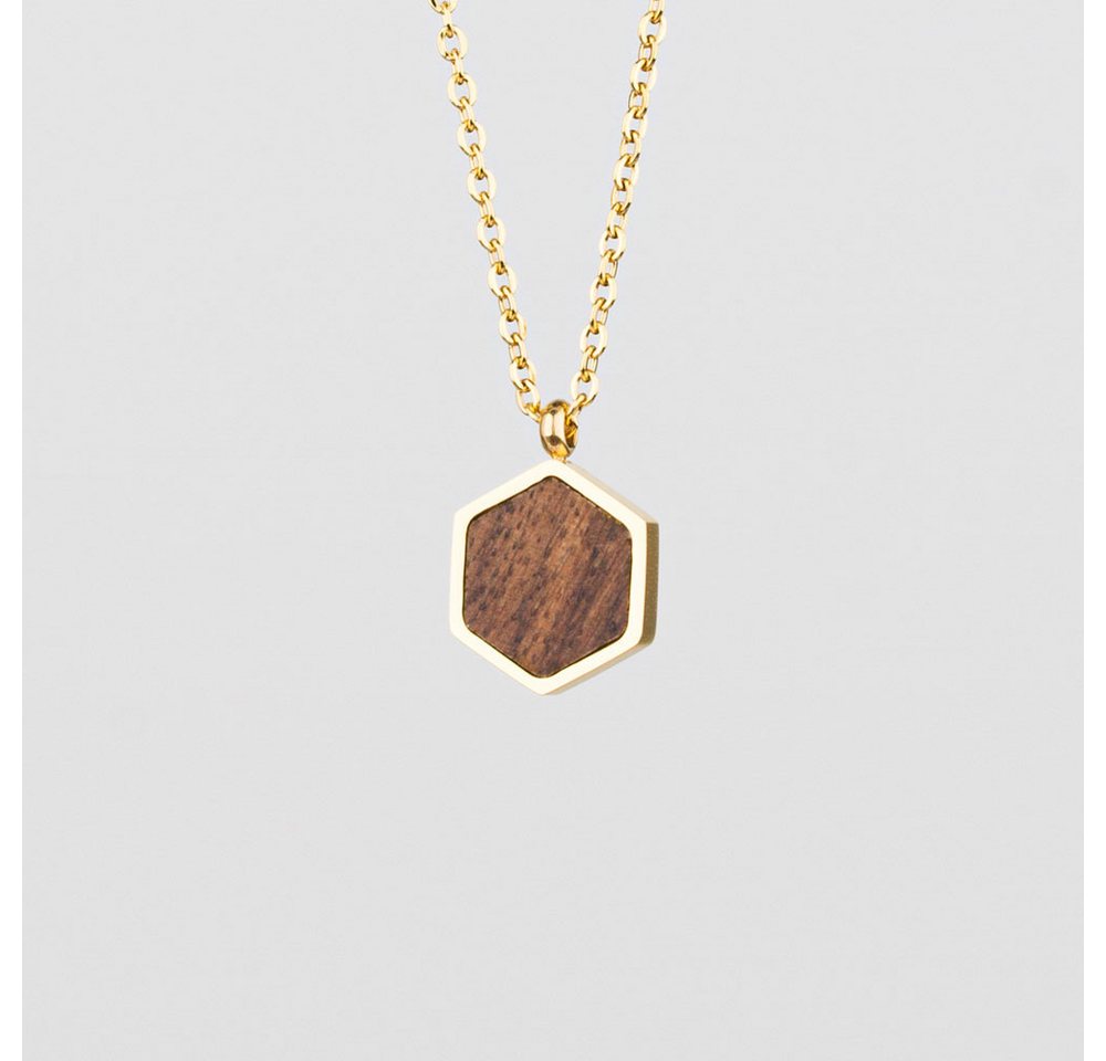 Holzkern Kette mit Anhänger Facade Halskette mit eckigem Holz Anhänger - Holzkern Modell: Jewelry Holzkern Kette mit Anhänger Facade Halskette mit eckigem Holz Anhänger - Holzkern Modell: Jewelry von Holzkern