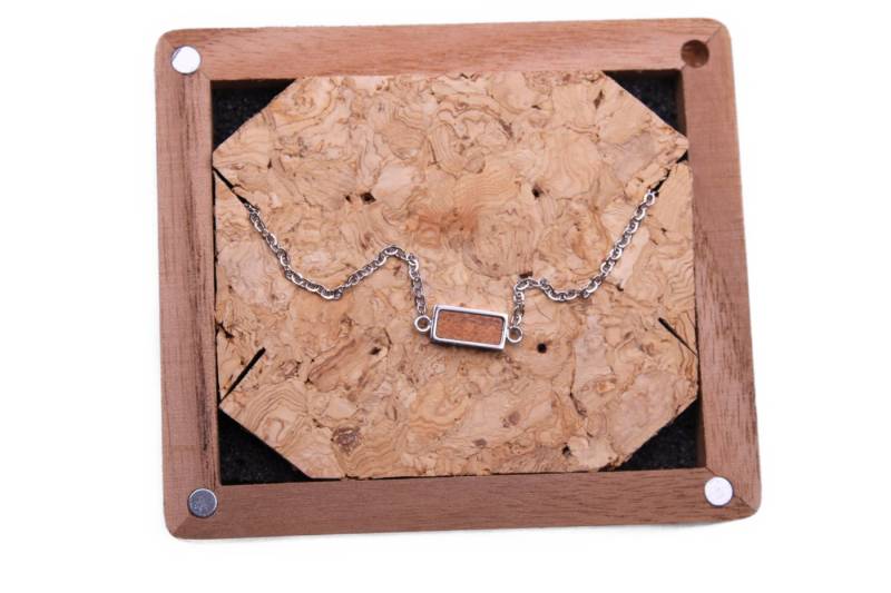 Holzkern Perlenarmband Holzkern Armband Koa/Silber von Holzkern